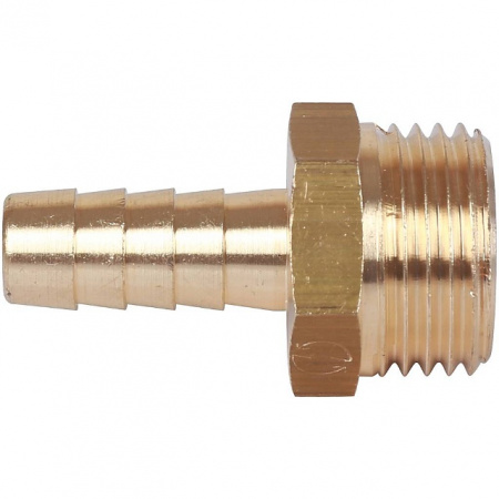 Штуцер резьбовой латунный STOUT без покрытия 1/2"x10мм Н