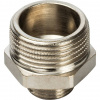 Ниппель переходной резьбовой латунный STOUT никель 3/4"x3/8" Н