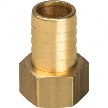 Штуцер резьбовой латунный STOUT без покрытия 1/2"x18мм В