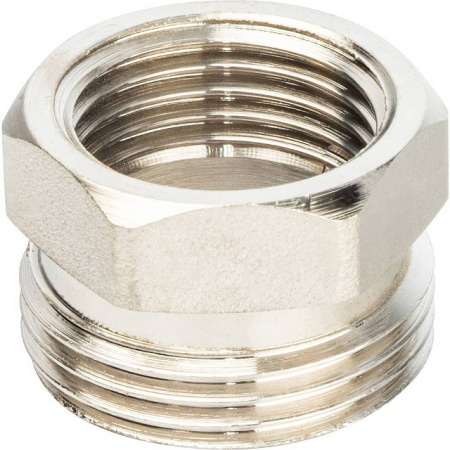 Американка ПРЯМАЯ резьбовая латунная (с прокладкой o-ring) STOUT никель 1/2" ВН