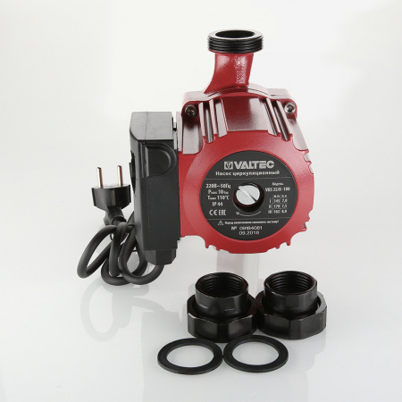 Насос циркуляционный VALTEC RS 25/8 180 (25x80) с гайками