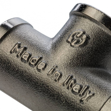 Тройник резьбовой латунный STOUT никель 3/8" В