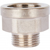 Переход под ключ резьбовой латунный STOUT никель 1/2"х3/8" ВН