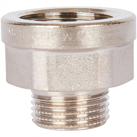 Переход под ключ резьбовой латунный STOUT никель 1/2"х3/8" ВН