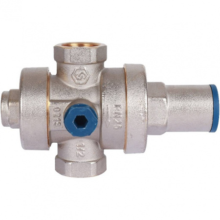 Редуктор давления STOUT 1/2" вн/вн PN25 с выходом под манометр