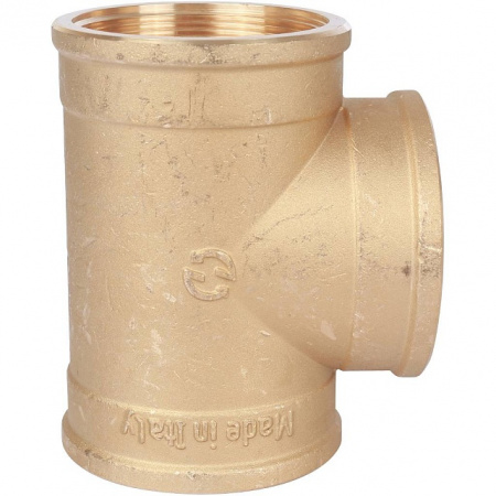 Тройник резьбовой латунный STOUT без покрытия 21/2" В