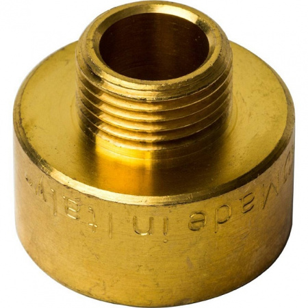 Муфта переходная резьбовая латунная STOUT без покрытия 3/4"x3/8" ВН