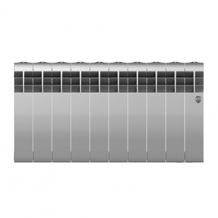 Радиатор биметаллический ROYAL THERMO BILINER SILVER SATIN 350x10 секций, серый