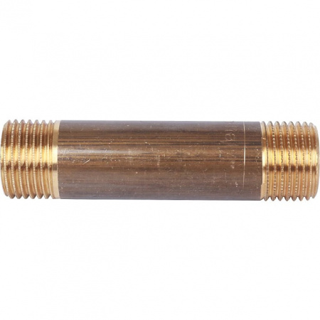 Бочонок резьбовой латунный STOUT без покрытия 1/2"x80мм
