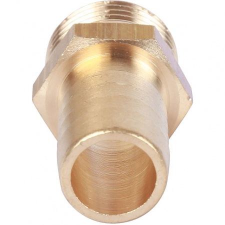 Штуцер резьбовой латунный STOUT без покрытия 1/2"x16мм Н
