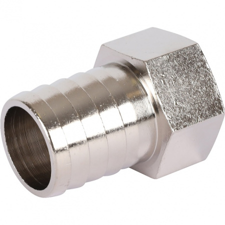 Штуцер резьбовой латунный STOUT никель 3/4"x25мм В