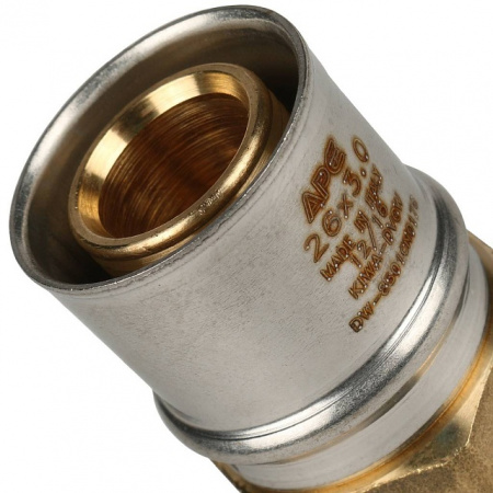МП Муфта резьбовая пресс для металлопласта STOUT Ø26х3/4" В