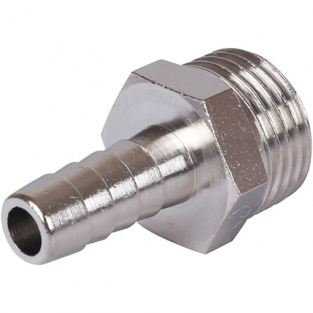 Штуцер резьбовой латунный STOUT никель 1/2"x10мм Н