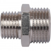 Ниппель переходной резьбовой латунный STOUT никель 3/8"x1/4" Н