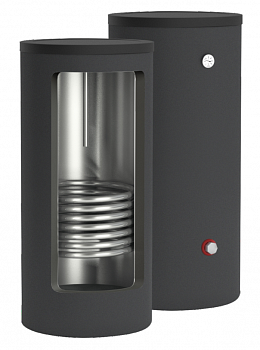 Бойлер косвенного нагрева ESSAN CORE BLACK EBFN-210 с одним теплообменником, напольный, нерж. сталь