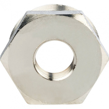 Футорка резьбовая латунная STOUT никель 11/2"x3/4" ВН