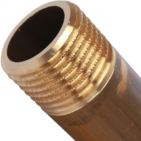 Бочонок резьбовой латунный STOUT без покрытия 1/2"x150мм