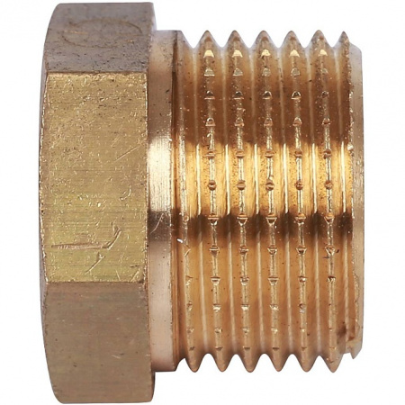 Футорка резьбовая латунная STOUT без покрытия 3/8"x1/8" ВН