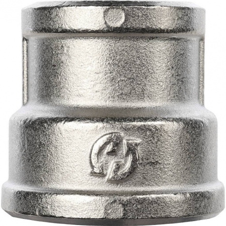 Муфта переходная резьбовая латунная STOUT никель 1"X3/4" В