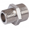 Ниппель переходной резьбовой латунный STOUT никель 3/8"x1/4" Н