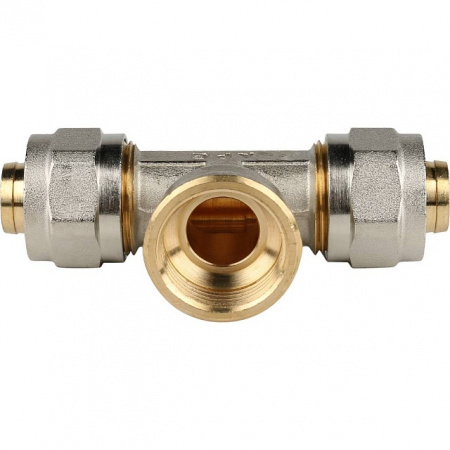 МЦ Тройник резьбовой цанга для металлопласта STOUT Ø20х3/4"х20 В
