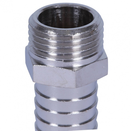 Штуцер резьбовой латунный STOUT никель 1/2"x18мм Н