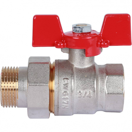 Кран шаровой с американкой ROMMER бабочка 3/4" ВН