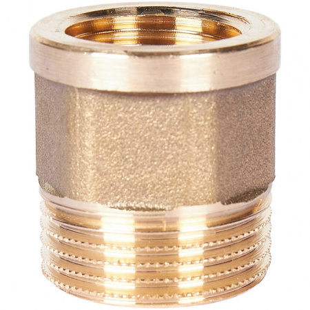 Переход под ключ резьбовой латунный STOUT без покрытия 1/2"х3/4" ВН