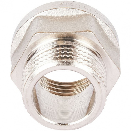 Переход под ключ резьбовой латунный STOUT никель 1/2"х1/2" ВН