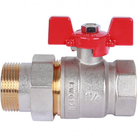 Кран шаровой с американкой ROMMER бабочка 11/4" ВН