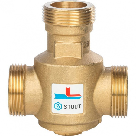 Клапан трехходовой термостатический смесительный STOUT 11/4" Н (70°С)