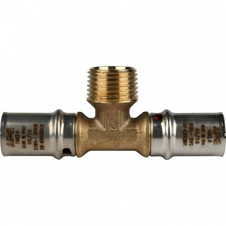 МП Тройник резьбовой пресс для металлопласта STOUT Ø16х1/2"х16 Н