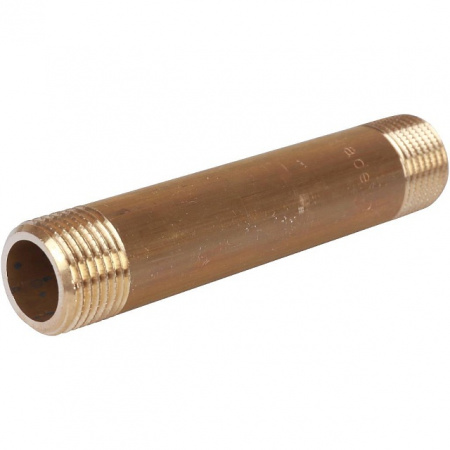 Бочонок резьбовой латунный STOUT без покрытия 1/2"x100мм