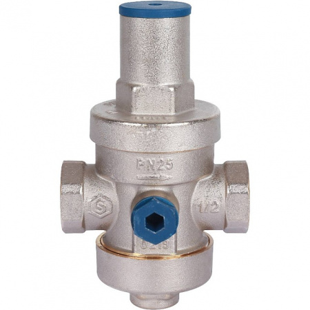 Редуктор давления STOUT 1/2" вн/вн PN25 с выходом под манометр