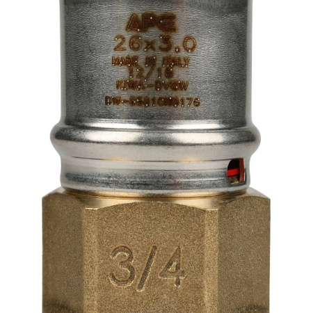 МП Муфта резьбовая пресс для металлопласта STOUT Ø26х3/4" В