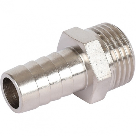 Штуцер резьбовой латунный STOUT никель 1/2"x14мм Н