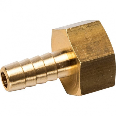 Штуцер резьбовой латунный STOUT без покрытия 3/8"x10мм В