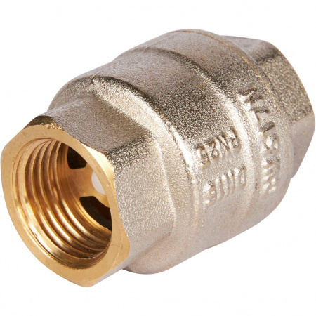 Обратный клапан пружинный муфтовый с пластиковым седлом 1/2"  ROMMER