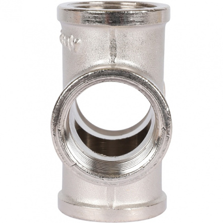 Крестовина резьбовая латунная STOUT никель 3/4" В