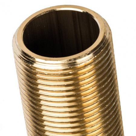 Сгон резьбовой латунный STOUT без покрытия 1/2"x150мм