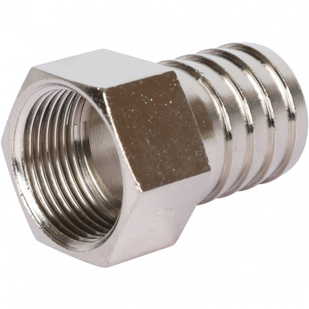 Штуцер резьбовой латунный STOUT никель 3/4"x25мм В