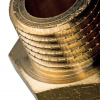 Ниппель переходной резьбовой латунный STOUT без покрытия 3/8"x1/4" Н