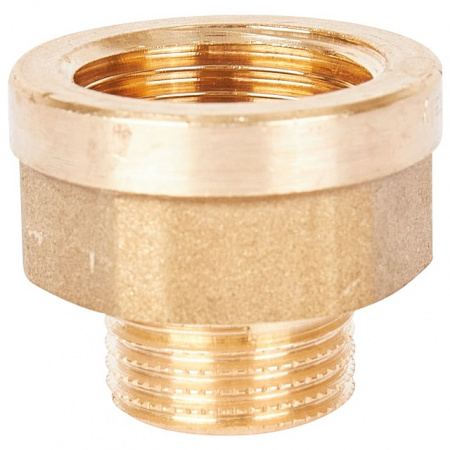 Переход под ключ резьбовой латунный STOUT без покрытия 1/2"х3/8" ВН