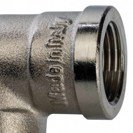 Угол резьбовой латунный STOUT никель 3/8" В