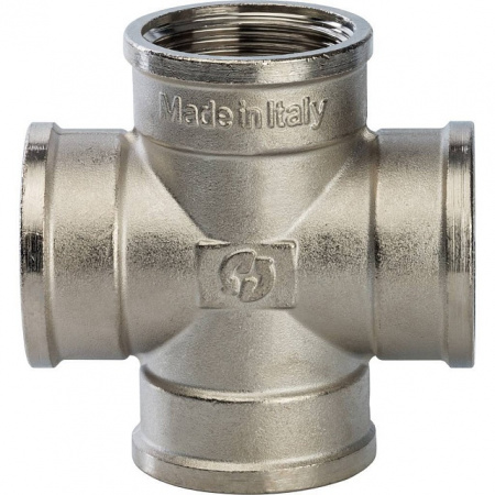 Крестовина резьбовая латунная STOUT никель 11/4" В