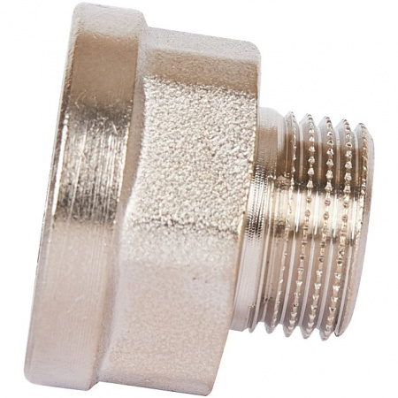 Переход под ключ резьбовой латунный STOUT никель 1/2"х3/8" ВН