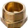 Ниппель переходной резьбовой латунный STOUT без покрытия 3/4"x3/8" Н
