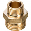 Ниппель переходной резьбовой латунный STOUT без покрытия 1/2"x3/8" Н