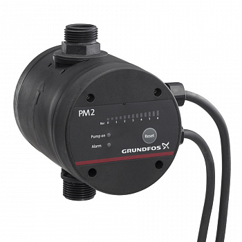 Реле давления GRUNDFOS PM 2, 1,5-5, 10 А, 2-х полюсное, c защитой от "сухого хода" и индикацией теку