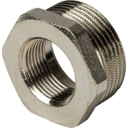 Футорка резьбовая латунная STOUT никель 11/4"x3/4" ВН